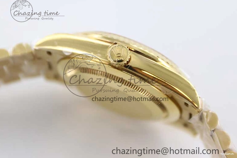 Bracelet YG 40mm Steel 904L 1:1 on YG TWF Dial Edition A2836 Best Crystal Date YG Day 0311